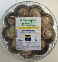 Mängden socker i 12 escargots préparés recette à la Bourguignonne