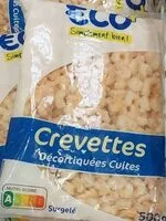 Mängden socker i Crevettes décortiquées cuites
