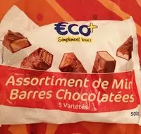Mängden socker i Assortiment Mini-barres Chocolatées, 500g