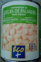 Mängden socker i Coeurs de palmiers pour salade