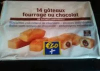 Mängden socker i 14 gâteaux fourrage  au Chocolat