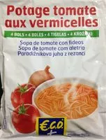 Mängden socker i Potage tomate aux vermicelles