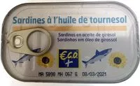 Mängden socker i Sardines Huile Tournesol