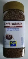 Mängden socker i Café soluble Eco+