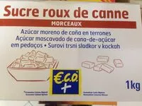 Mängden socker i Sucre roux de canne en morceaux