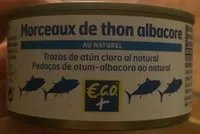Mängden socker i Morceaux de thon albacore au naturel