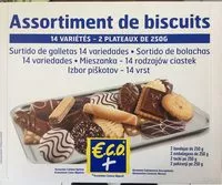 Mängden socker i Assortiment de biscuits 14 variétés