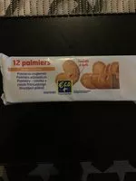 Mängden socker i 12 palmiers feuilletés et dorés