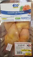 Mängden socker i Cuisses de poulet jaune 1kg