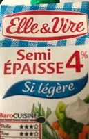 Mängden socker i Crème semi-épaisse allégé
