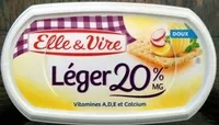 Mängden socker i Le Beurre Léger 20%MG Doux Barquette