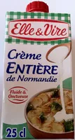 Mängden socker i La Crème Entière Fluide De Normandie 30%