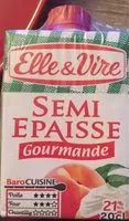 Mängden socker i Creme semi epaisse