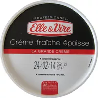 Mängden socker i Crème fraîche épaisse
