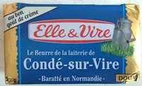 Mängden socker i Le Beurre de la laiterie de Condé-sur-Vire baratté en Normandie (Doux)