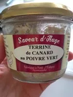 Mängden socker i Terrine de canard au poivre vert
