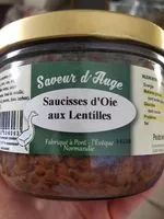 Mängden socker i Saucisses d'oie aux lentilles