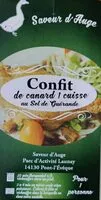 Mängden socker i Confit de canard 1 cuisse