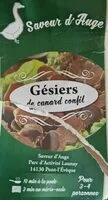 Mängden socker i Gesiers de canard conft