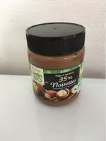 Mängden socker i Pâte à tartiner 35% noisettes