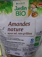 Mängden socker i Amandes natures sans sel, non grillées