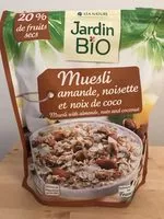 Mängden socker i Muesli amande, noisette et noix de coco