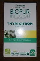 Mängden socker i Infusion thym citron  BIOPUR