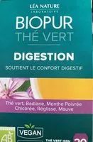 Mängden socker i Thé Vert Digestion