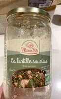 Mängden socker i Lentille saucisse bio