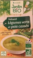 Mängden socker i Velouté légumes verts et pois cassés