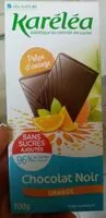 Mängden socker i Chocolat noir orange