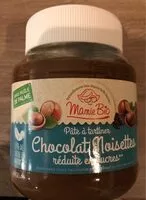 Mängden socker i Pate à tartiner chocolat noisette réduite en sucre équitable bio