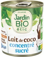 Mängden socker i Lait de coco concentré sucré