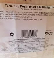 Mängden socker i Tarte aux Pommes et à la Rhubarbe
