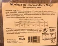 Mängden socker i Moelleux au chocolat