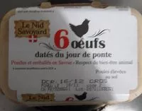 Mängden socker i 6 œufs Le Nid Savoyard datés du jour de ponte