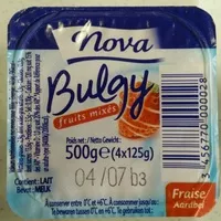 Mängden socker i Bulgy fruits mixés Fraise