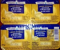 Mängden socker i Crème dessert saveur praliné au lait entier