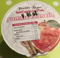 Mängden socker i Yaourt aux fruits pomme cannelle