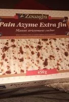 Mängden socker i Pain Azyme Extra fin