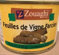 Mängden socker i Feuilles de vigne farcies