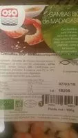 Mängden socker i Crevettes Bio Décortiquées, (60 / 80), 100g