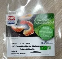 Mängden socker i Crevette decortiquees Bio poivre basilic