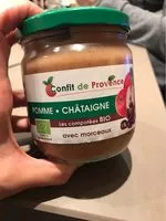 Mängden socker i Compote avec morceaux : pomme et châtaigne