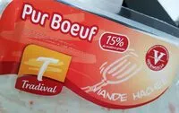 Mängden socker i Viande hachée pur bœuf 15% de matière grasses