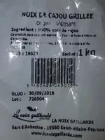 Mängden socker i noix de cajou grillée