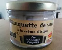 Mängden socker i Blanquette de veau à la crème d'Isigny