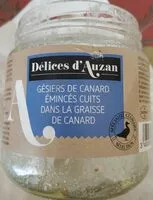 Mängden socker i Gésiers de canard cuits dans la graisse de canard