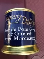 Mängden socker i Bloc de foie gras de canard