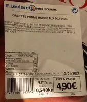 Mängden socker i Galette pomme